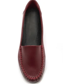 Mocassins plateau lisse largeur confort