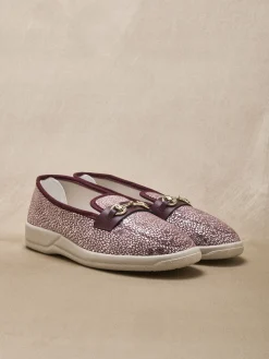 Mocassins textile intérieur éponge