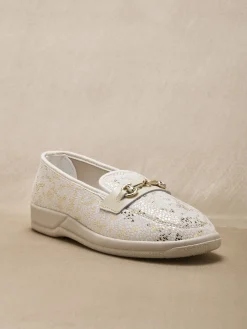 Mocassins textile intérieur éponge