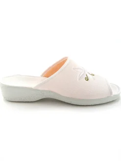 Mules brodées doublure éponge