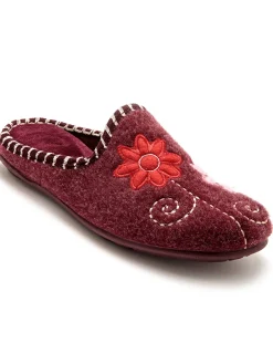 Mules brodées grande largeur