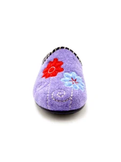 Mules brodées grande largeur