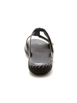 Mules cuir, ouverture totale