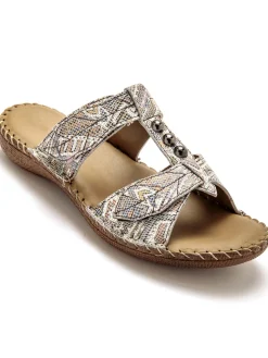 Mules cuir, ouverture totale