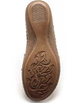 Mules cuir, ouverture totale