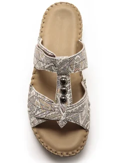 Mules cuir, ouverture totale