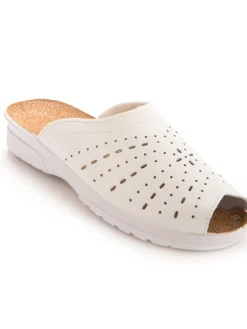 Mules en cuir à galbe anatomique