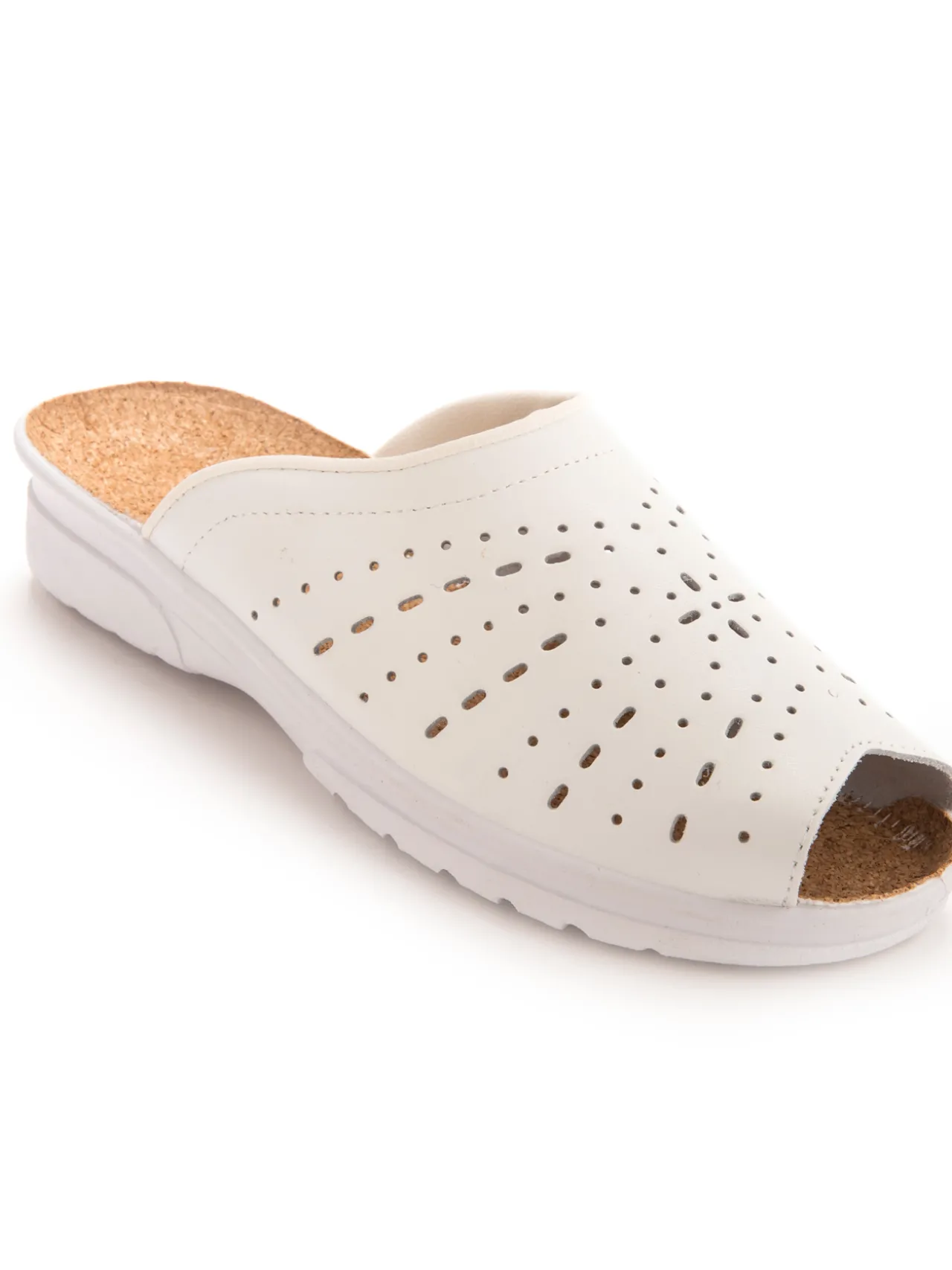 Mules en cuir à galbe anatomique