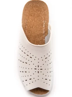 Mules en cuir à galbe anatomique