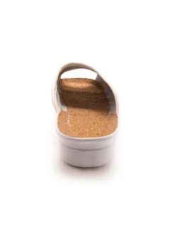 Mules en cuir à galbe anatomique