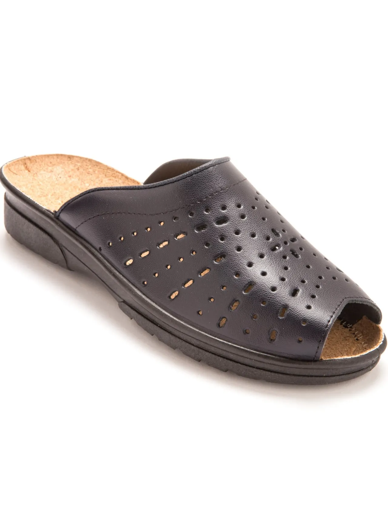 Mules en cuir à galbe anatomique