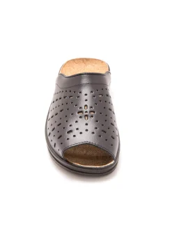 Mules en cuir à galbe anatomique