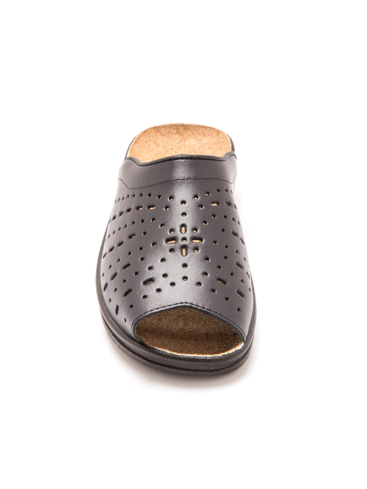 Mules en cuir à galbe anatomique