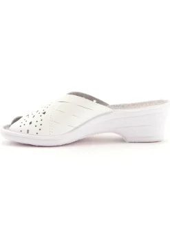 Mules en cuir ajouré