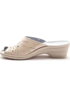 Mules en cuir ajouré