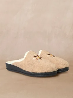 Mules entièrement fourrées laine