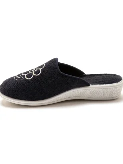 Mules fermées brodées