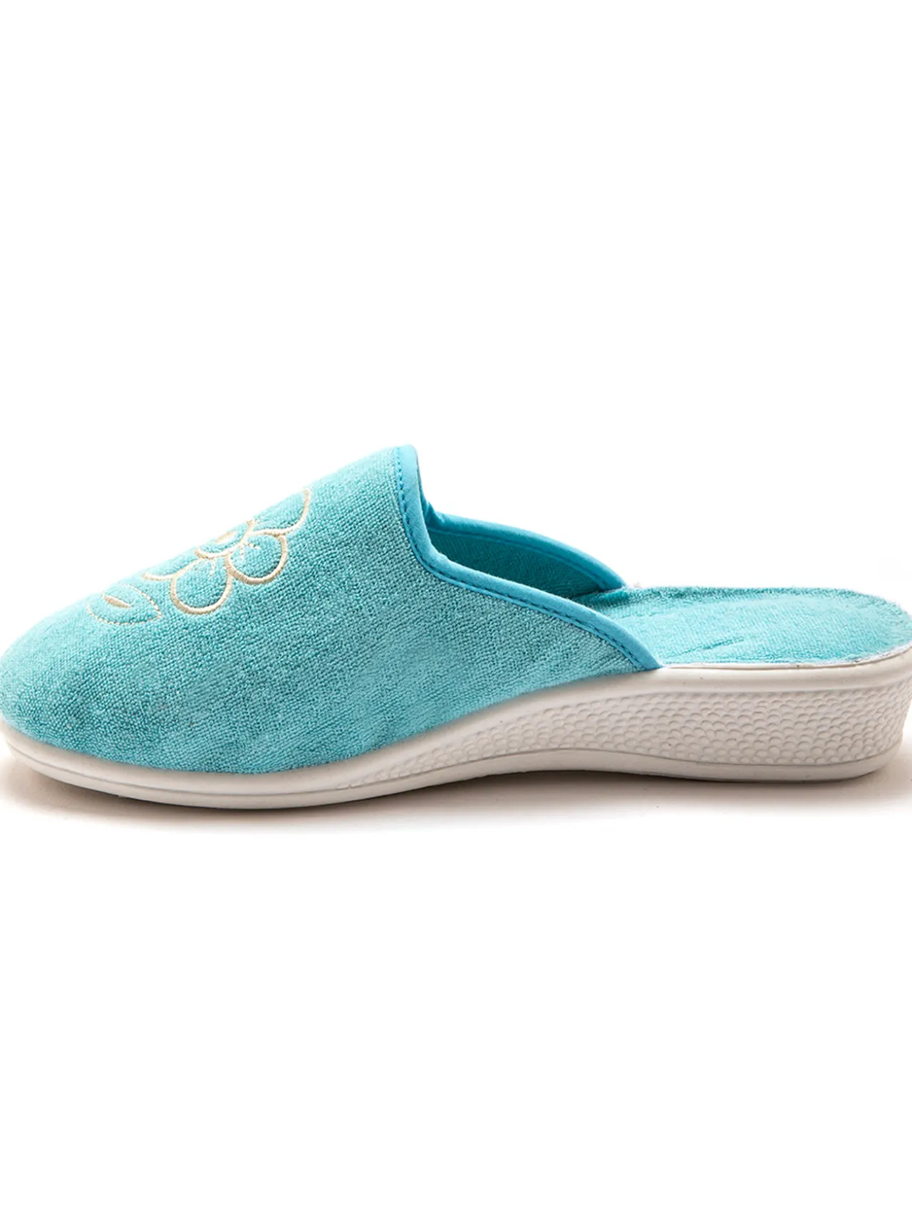 Mules fermées brodées