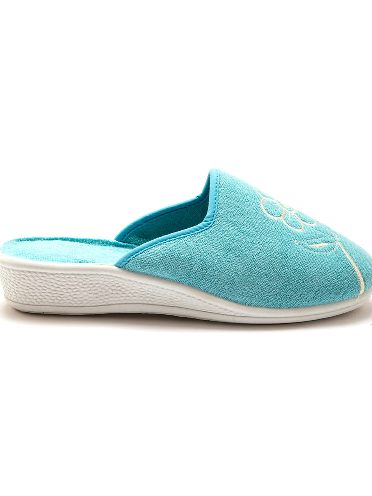 Mules fermées brodées