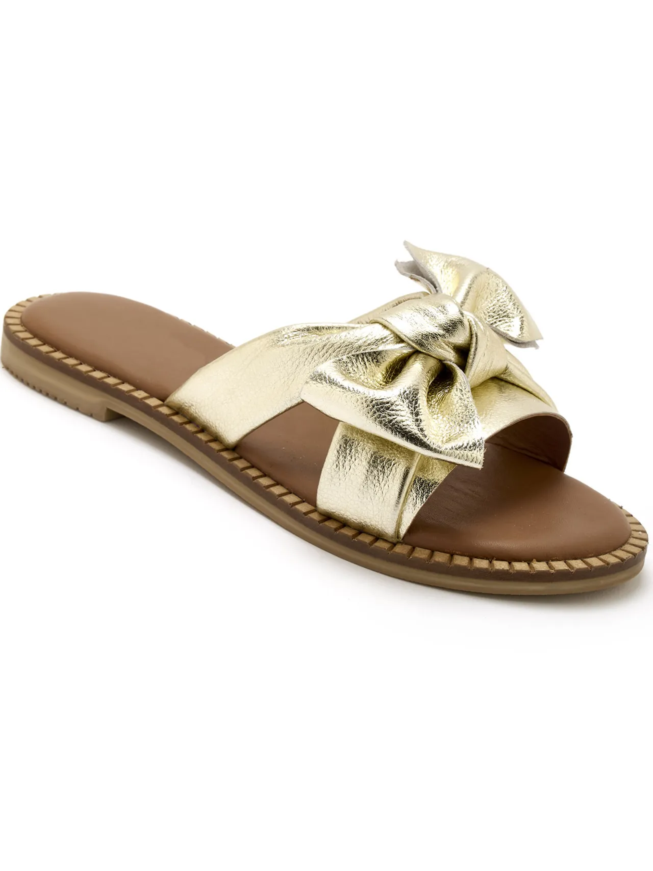 Mules noeud fantaisie tout cuir