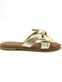 Mules noeud fantaisie tout cuir