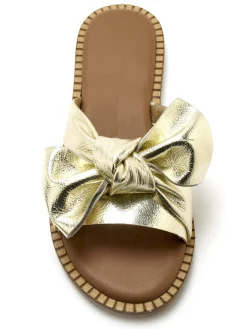 Mules noeud fantaisie tout cuir