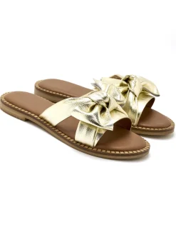 Mules noeud fantaisie tout cuir