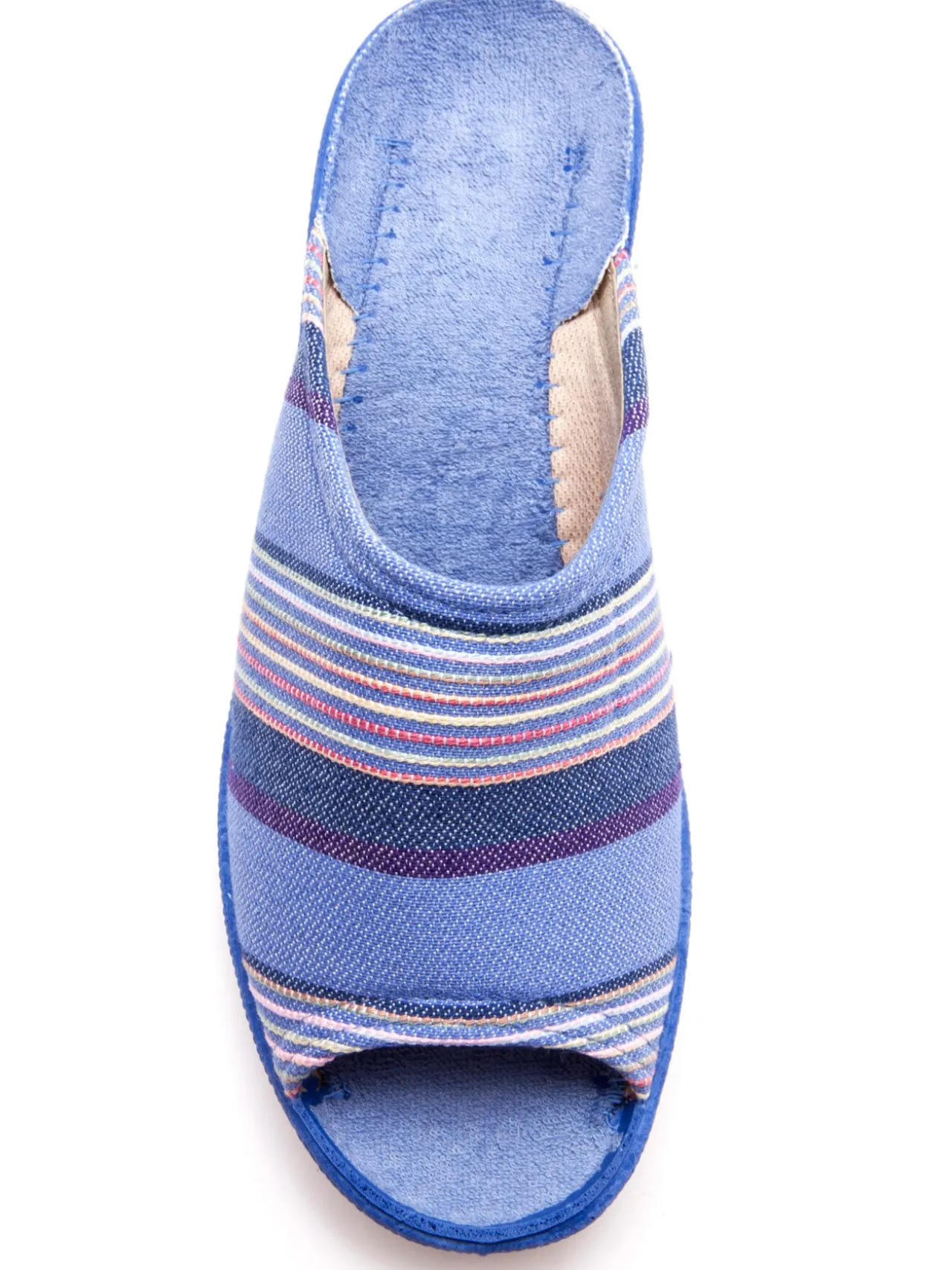 Mules rayées grande largeur