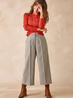 Pantacourt large élastiqué dos