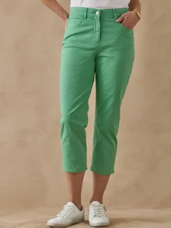 Pantacourt élastiqué en gabardine