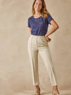 Pantacourt élastiqué en maille