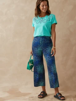 Pantacourt élastiqué en maille