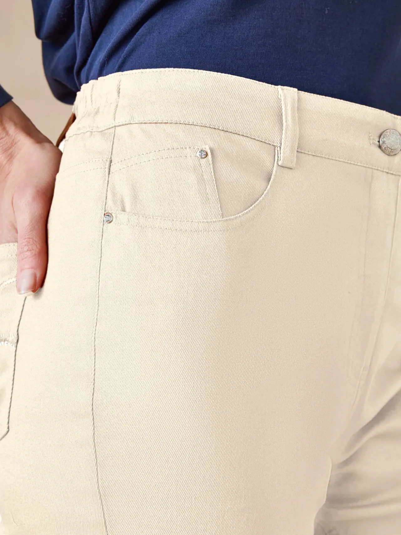 Pantalon 5 poches taille haute