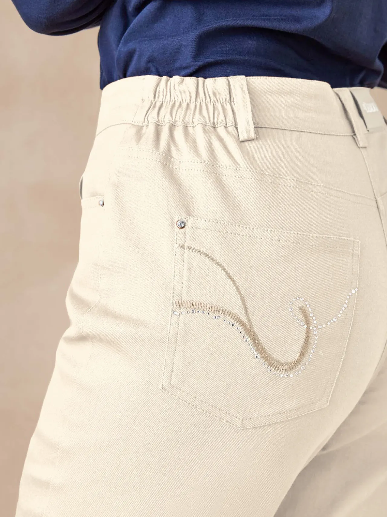 Pantalon 5 poches taille haute