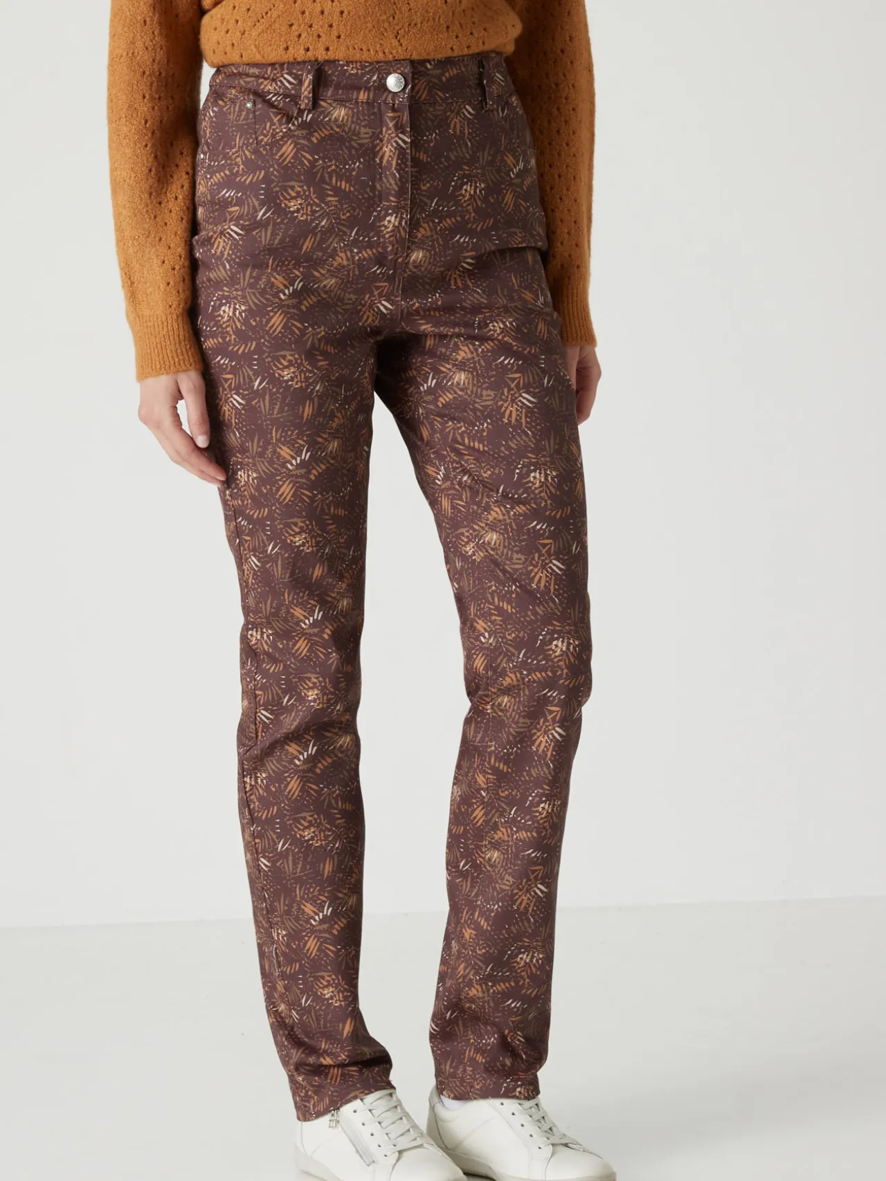 Pantalon 5 poches taille haute