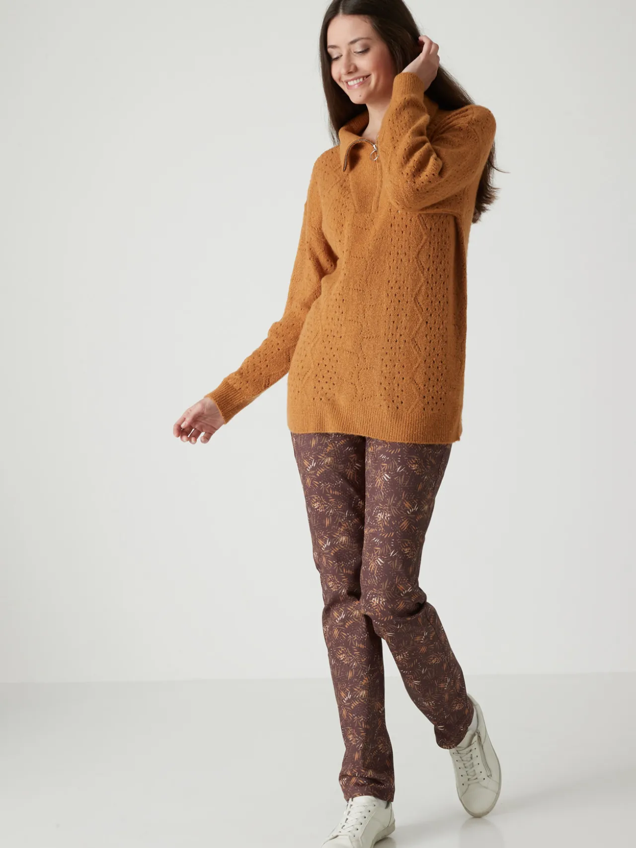 Pantalon 5 poches taille haute