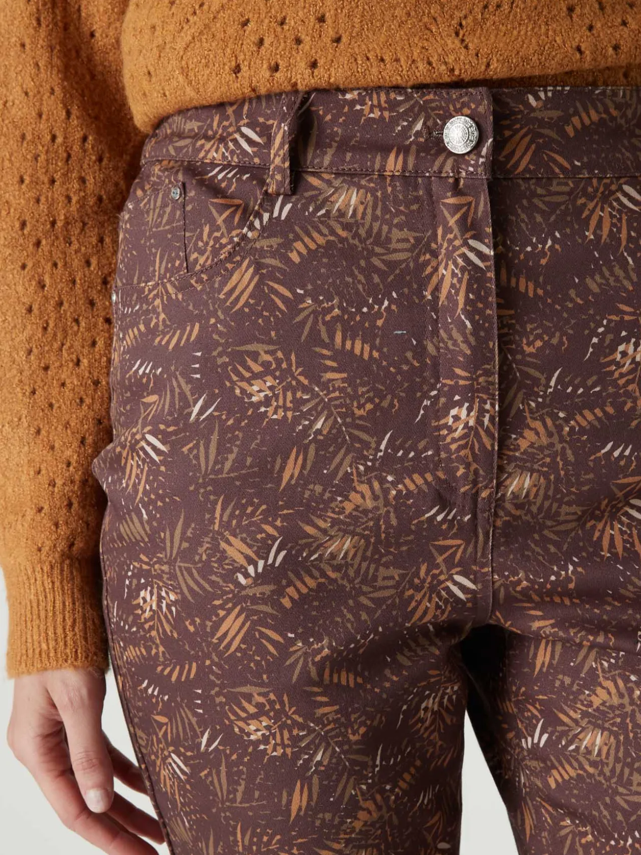 Pantalon 5 poches taille haute