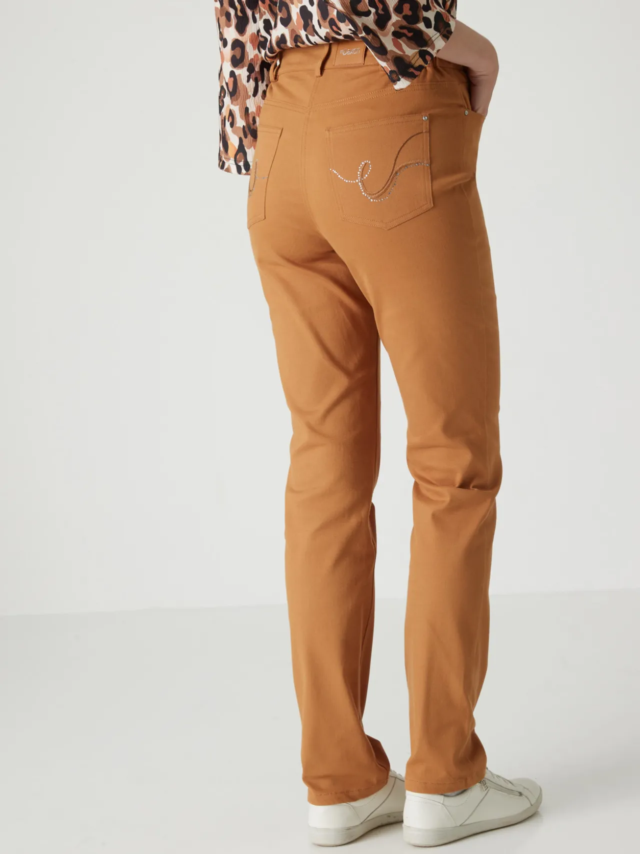 Pantalon 5 poches taille haute