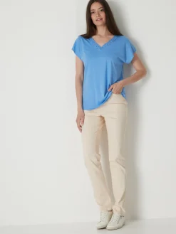 Pantalon 5 poches taille haute