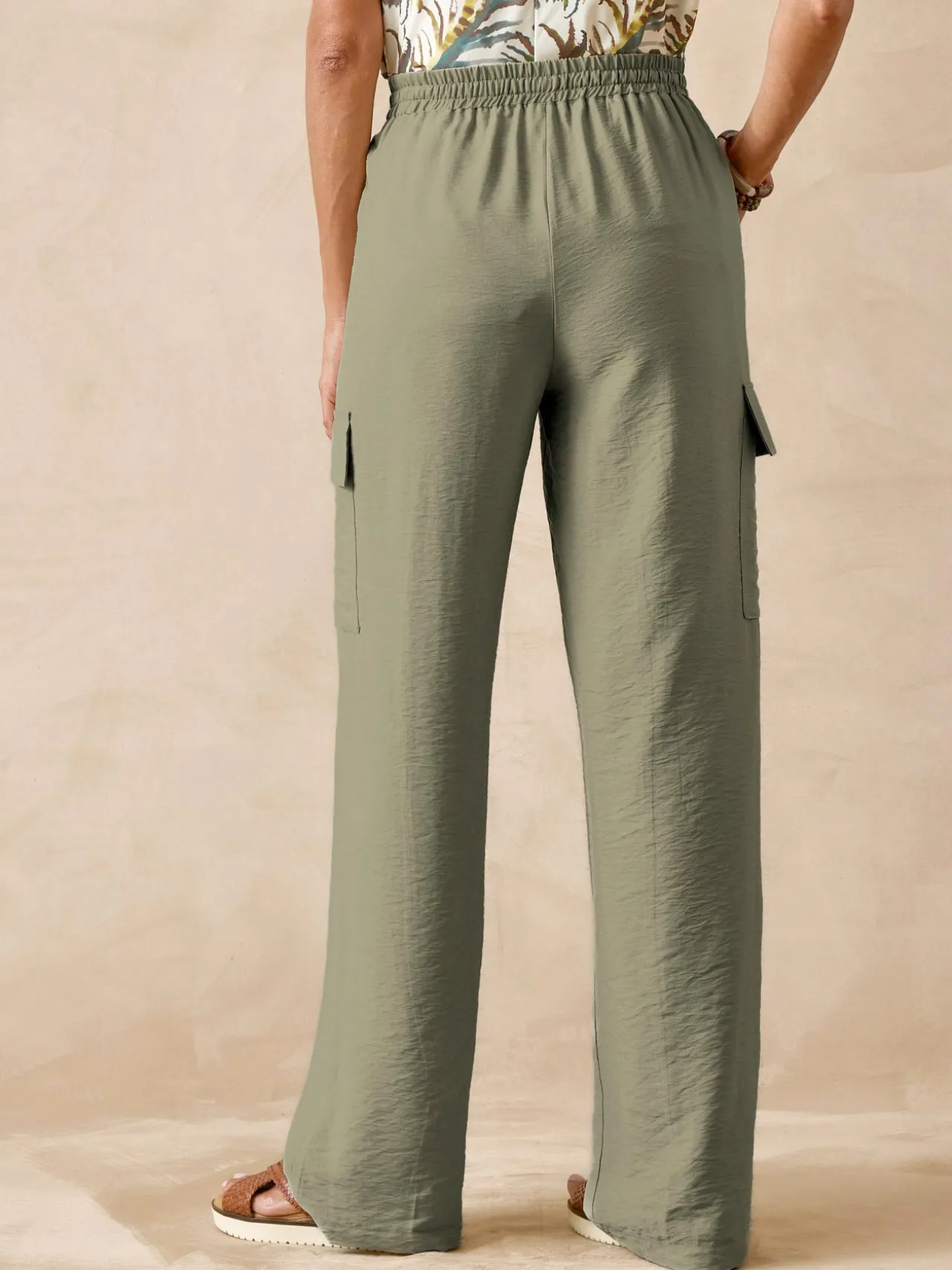 Pantalon cargo élastiqué