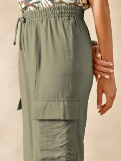Pantalon cargo élastiqué