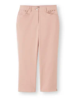 Pantalon corsaire en toile extensible