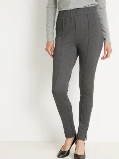 Pantalon droit élastiqué maille milano