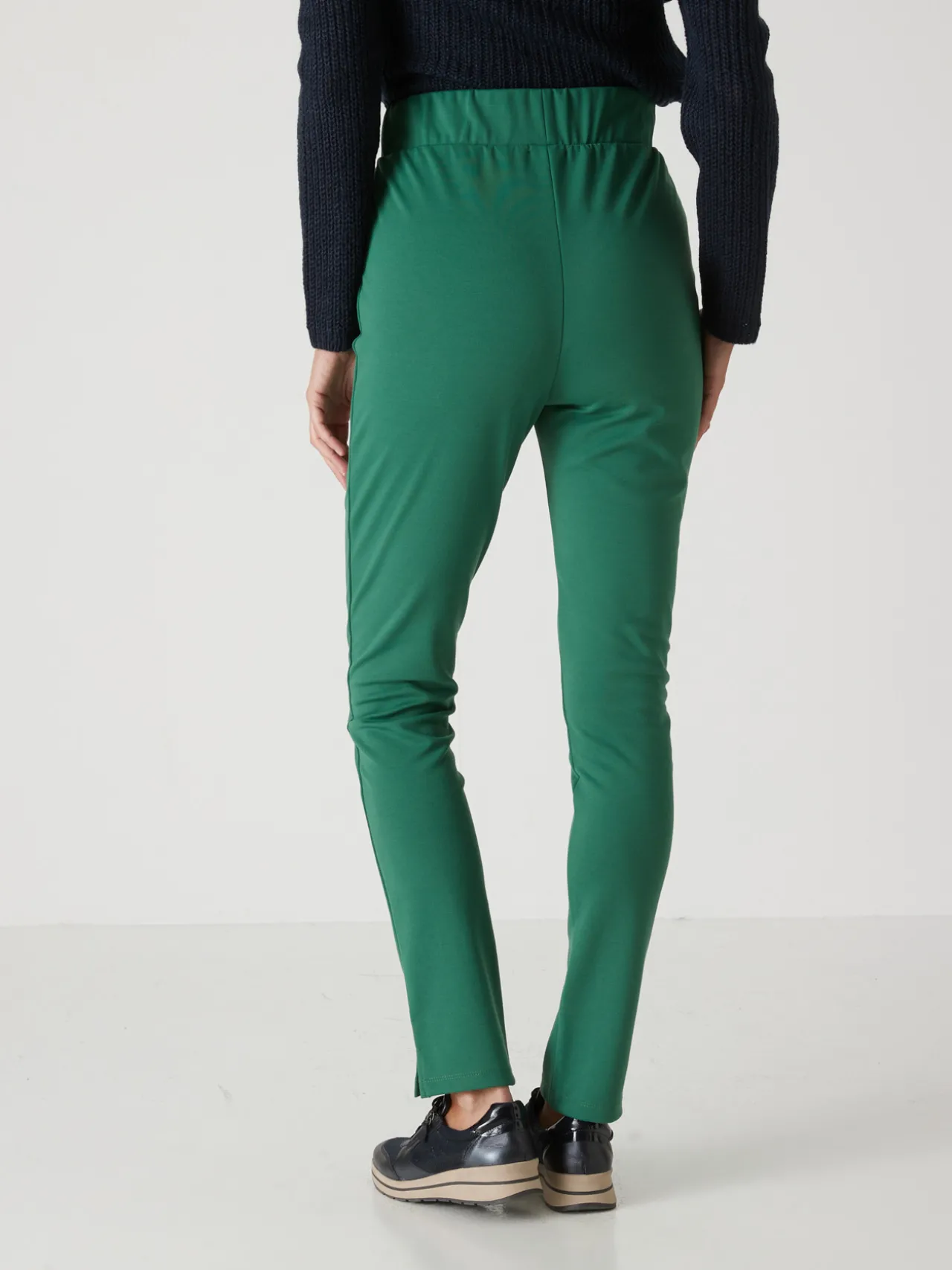 Pantalon droit élastiqué maille milano