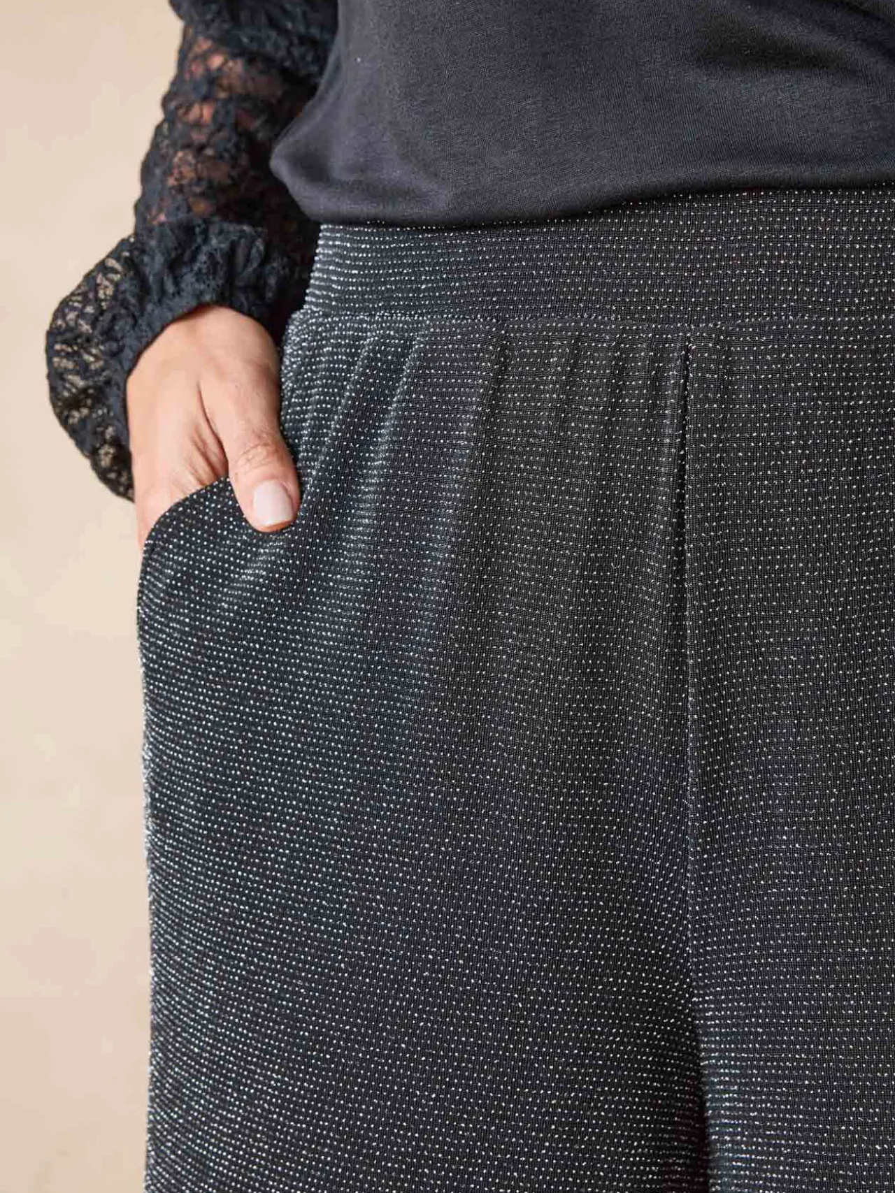 Pantalon en maille fantaisie