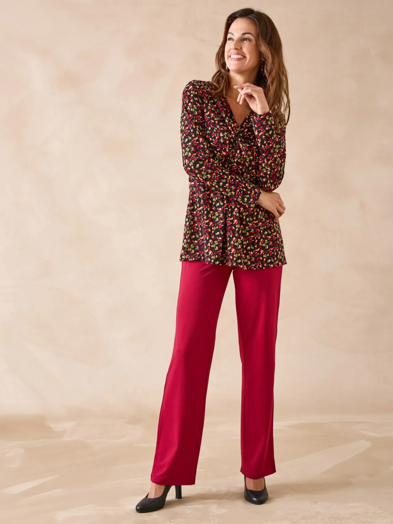 Pantalon entièrement élastiqué en maille