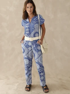 Pantalon fluide entièrement élastiqué