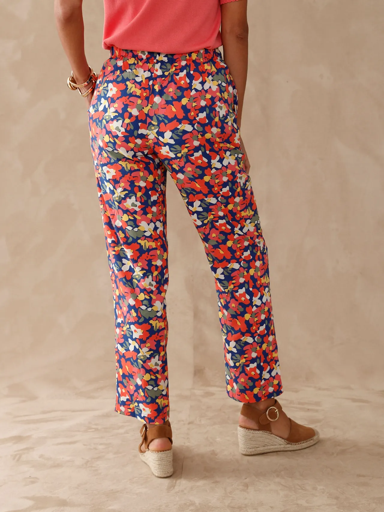 Pantalon fluide entièrement élastiqué