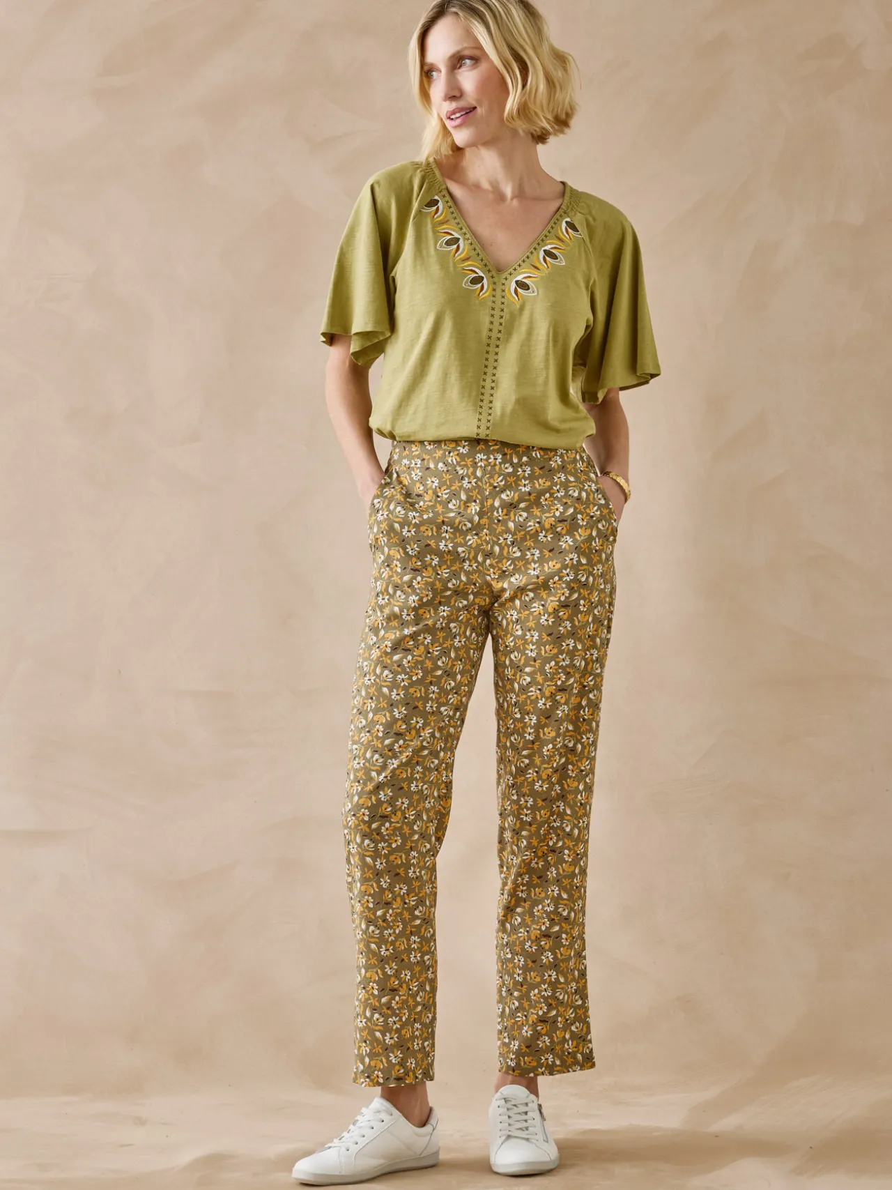 Pantalon fluide élastiqué