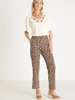 Pantalon fluide élastiqué